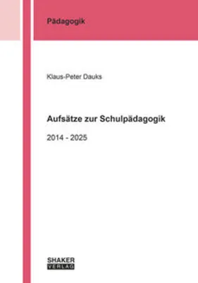 Produktbild von Aufsätze zur Schulpädagogik