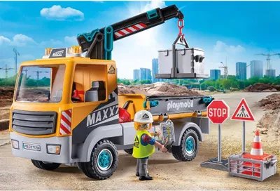 Image de geobra Brandstätter Stiftung & Co.K Camion de chantier avec grue