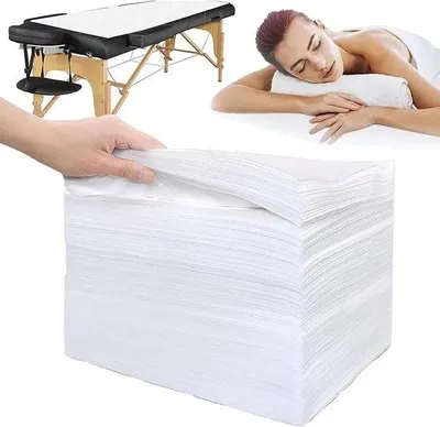Produktbild von Einweg-Blätter 100 Stück - 200 x 100 cm - Fliegendes Gewebe - Atmungsaktiv und hautfreundlich für Massagetisch - ShopFlot