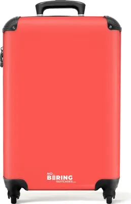 Produktbild von NoBoringSuitcases.com® Koffer Handgepäck Trolley Rollkoffer Kleine Reisekoffer mit 4 Rollen - Rosa - Einfarbig - Cabin Size < 55x40x23 cm & 55x40x20 cm - Fotokoffer - Kabinenkoffer - BoardgepäckHandgepäck Koffer 55x35x20 cm, 36L,