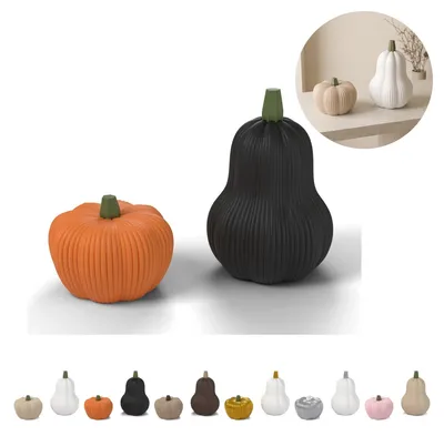 Immagine prodotto di Zucche decorative set da 2, 11,9 cm, decorazione d'autunno in PLA – Arancione