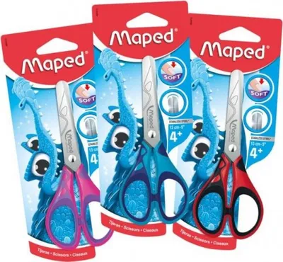 Produktbild von Maped Essentials Soft Schere, 13 cm, kindersicher