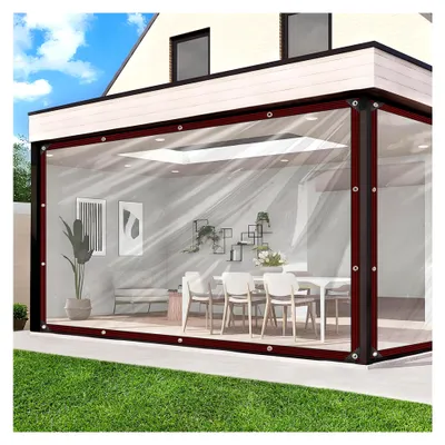 Produktbild von Transparente Plane mit Ösen - 2x3m Wasserdichte Abdeckplane für den Außenbereich