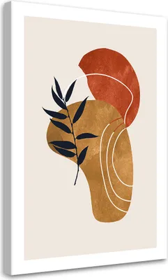 Obrázek produktu pro Obraz na plátně abstraktní v boho stylu 40x60 Feeby Béžový obraz na zeď připravený k zavěšení