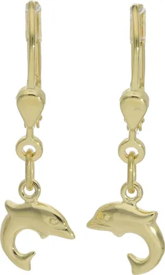 Produktbild von Kinderohrringe Silber 925 Gold plattiert Delfin JL20-06-1286 JuwelmaLux
