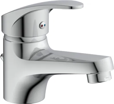 Produktbild von SCHÜTTE ORAZI Niederduckarmatur, Waschtischarmatur mit Zugstange, Wasserhahn Bad Chrom