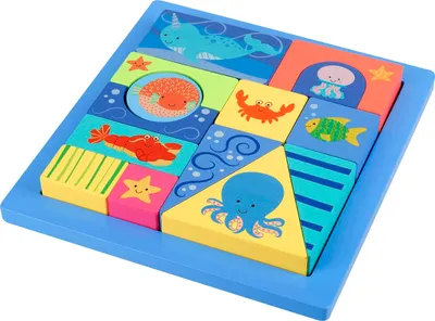 Produktbild von Orange Tree Toys Holzpuzzlewürfel – Meereswelt 5060541943025
