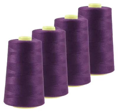 Produktbild von 4 x 4572m Qualitäts Overlock-Garn Overlock Nähgarn Farben 621 - 660, Farbe:A652 violett