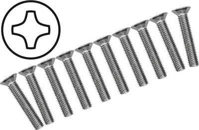 Immagine prodotto di 10x Senkkopfschrauben mit Kreuzkopf M5x30 mm