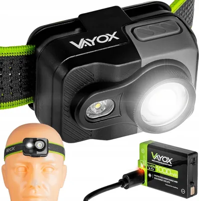 Immagine prodotto di Lampada frontale ricaricabile a LED 800LM CREE + SMD PRO SERIES VA0196 VAYOX