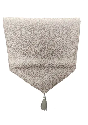 Obrázek produktu pro Běhoun s výšivkou (33 x 180 cm) v růžové a bílé barvě