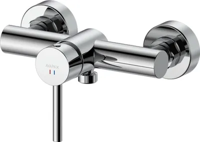 Produktbild von Avapax | Duscharmatur Kseno - Chrom - Einhebel - Edelstahl - Wandmontage