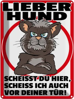 Produktbild von vianmo Blechschild 40x30 cm lieber Hund scheißt Du hier