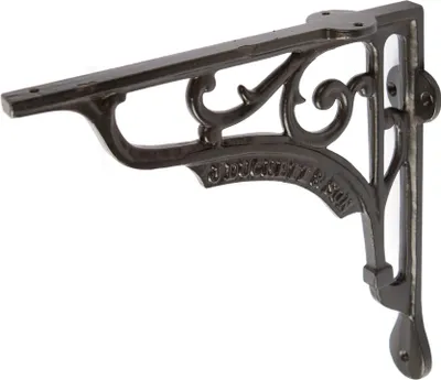 Produktbild von Verzierte Eisenregalhalterung Gusseisen Antike Wandhalterungen D199mm Schwarz