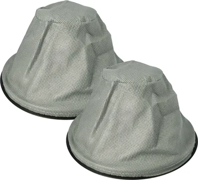 Produktbild von vhbw 2x Sackfilter kompatibel mit Kaminer 1200W MK47737048 Kaminsauger, Aschesauger - Ersatz-Filter, Abwaschbar Schwarz Grau