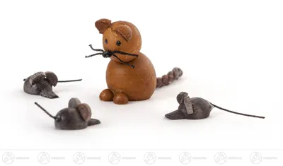 Produktbild von Miniatur Katz und Maus (4)  Höhe ca 2 cm