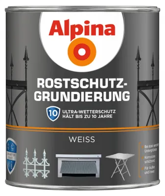 Produktbild von Alpina Rostschutz Grundierung 0,75 Ltr. weiß