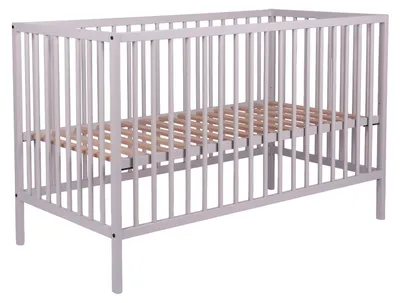 Produktbild von Europe Baby Solid Beech Babybett - 60 x 120 cm - Oatmeal