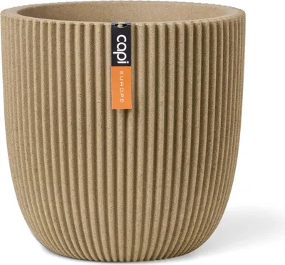 Image de Capi Europe - Pot de fleur boule Groove NL - Beige - 35x34 - KGVBE932