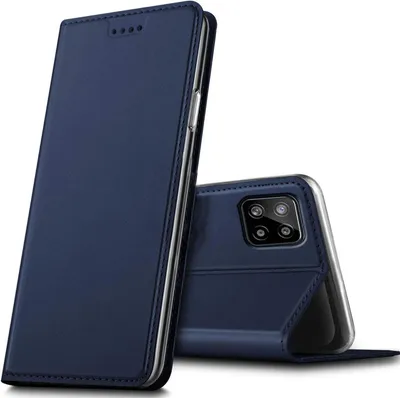 Produktbild von Conie Ultra Slim Klapp Tasche für Samsung Galaxy A22 5G Kartenfach Hülle Rundumschutz in Blau