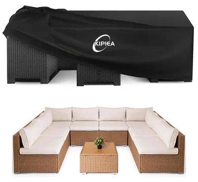 Obrázek produktu pro Ochranná plachta na zahradní nábytek, 420D Oxford, vodotěsná, odolná proti UV záření, rozměry 300x300x71 cm
