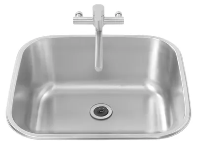 Zdjęcie produktu dla Zlewozmywak, stal nierdzewna, z wbudowanym kranem, kolor srebrny