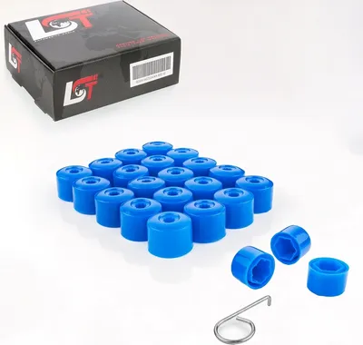 Produktbild von 20x Radschrauben Abdeckkappen Radschraubenkappe 17mm blau für AUDI PORSCHE