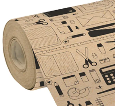 Produktbild von Clairefontaine Geschenkpapier "Papeterie" auf Rolle (B)700 mm x (L)50 m