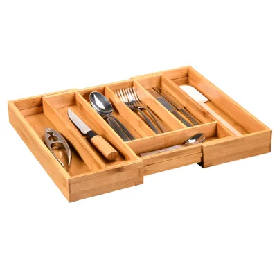 Produktbild von Ausziehbarer Besteckkasten Bambus 28-40cm