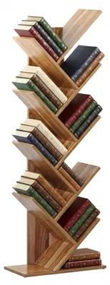 Produktbild von Holz-Bücherregal 50 x 25 x 141 cm für Wohnzimmer