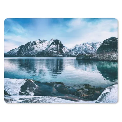 Produktbild von MuchoWow® Mauspad Mousepad Wasser - Berge - Natur 40x30 cm - Mousepads - Maus Mat - Pad - Mausunterlage - Anti Rutsch