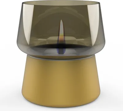 Image de Tenderflame - Bougie de table Amaryllis en verre 14 couleurs, rechargeable, or/champagne