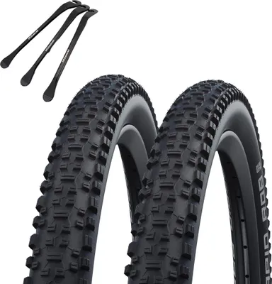 Produktbild von 2 x Schwalbe Rapid Rob Fahrradreifen 29 x 2,10 Zoll 54-622 Schwarz Schlauch wählbar + Reifenheber