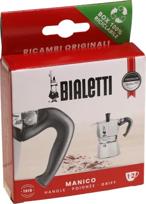 Produktbild von Bialetti Griff, für Moka Express Espressokocher 1/2 Tassen, Ersatzgriff, Ersatzteil, Ersatz, 800241