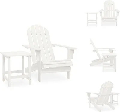 Obrázek produktu pro vidaXL Zahradní židle Adirondack se stolem z masivního dřeva jedle bílá - Sety zahradního nábytku