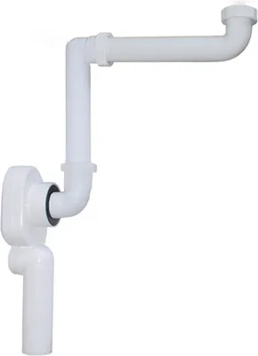 Produktbild von Unterputz-Siphon Raumsparsiphon Röhrensiphon Waschbecken Abflussgarnitur 6/4"