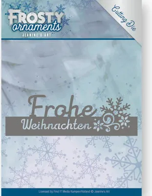 Produktbild von Stanzschablone - Jeanines Art - Frosty Ornaments - Text - Frohe Weihnachten