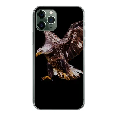 Produktbild von MuchoWow® Handyhülle Schutzhülle Hülle für iPhone 11 Pro Adler - Vogel - Federn Silikon Softcase Handy Hülle - Handy