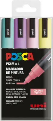 Image de Stylo de couleur acrylique POSCA PC-5M Gâteau 1,8-2,5 mm 4 pièces