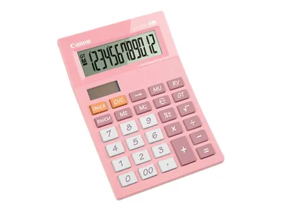 Produktbild von Canon AS-120V - Desktop-Taschenrechner - 12 Stellen - Solarpanel, Batterie - Pastel Pink