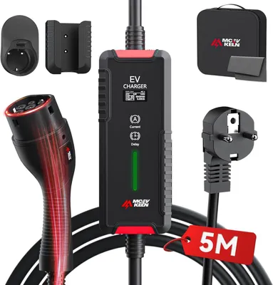 Produktbild von Typ 2 Ladegerät - Ladegerät für Elektroautos - Ladekabel für Elektrofahrzeuge - Ladekabel - EVSE-Kabel - Leistung: 3,6 kW