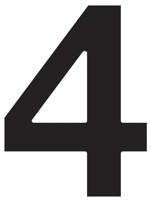Produktbild von Hausnummer ''4'' Schwarz