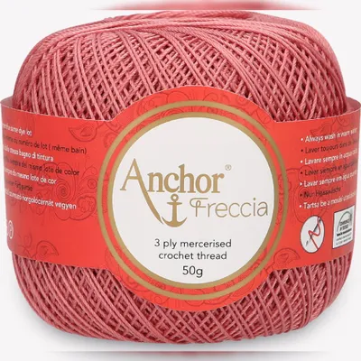 Immagine prodotto di Anchor Freccia 12 – Filato di cotone sottile per lavori all'uncinetto delicati (Colore 00895)