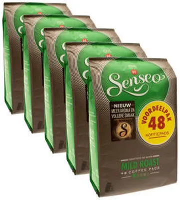 Produktbild von Senseo Kaffeepads Mild Roast, neues Design, 5er Pack, 5 x 48 Pads