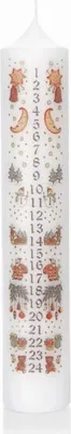 Produktbild von Adventskalenderkerze in weiß 265 x 50 mm, Kalenderkerze Advent
