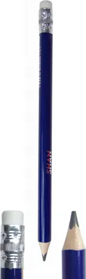 Produktbild von HB jumbo dreieckiger Bleistift mit Radiergummi für den Schreibunterricht Shan blau
