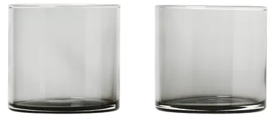 Trinkgläser 200 ml, 2er Set, Rauchfarben, Glas
