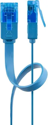 Productafbeelding van goobay platte patchkabel Cat 6a U/UTP, blauw, 1 meter
