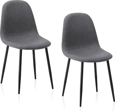 Produktbild von DEULINE Esszimmerstühle Essstühle Esszimmerstuhl Polsterstuhl Stühle BERLIN 2er-Set GRAU 521257