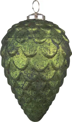 Image de Clayre & Eef Boule de Noël Ø 9 cm Vert Verre